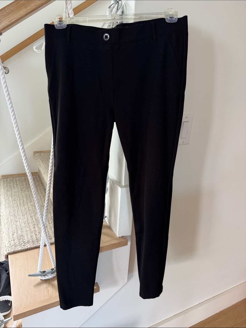 Betabrand Black Dress Pants with Comfort Waistband